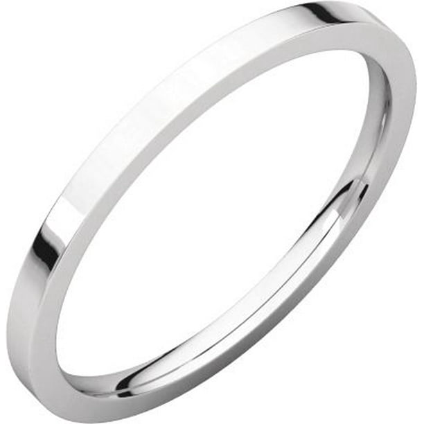 14K White Gold 1.5mm Comfort Fit Band 